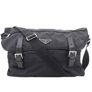 PRADA Shoulder Bag NERO black Nylon unisex